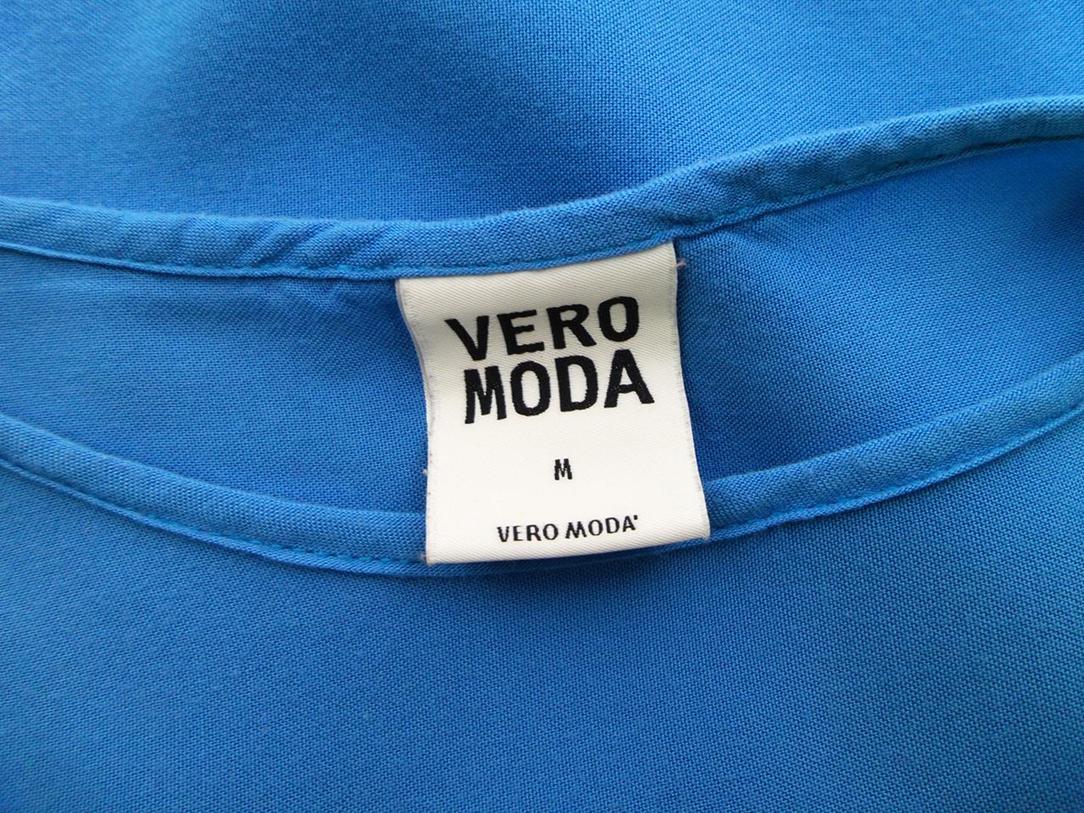 Vero moda Rozmiar M Kolor Niebieski Okrągły dekolt Tunika Bluzka Krótki rękaw Materiał Wiskoza 100% Vero moda Rozmiar M Kolor Niebieski Okrągły dekolt Tunika Bluzka Krótki rękaw Materiał Wiskoza 100%