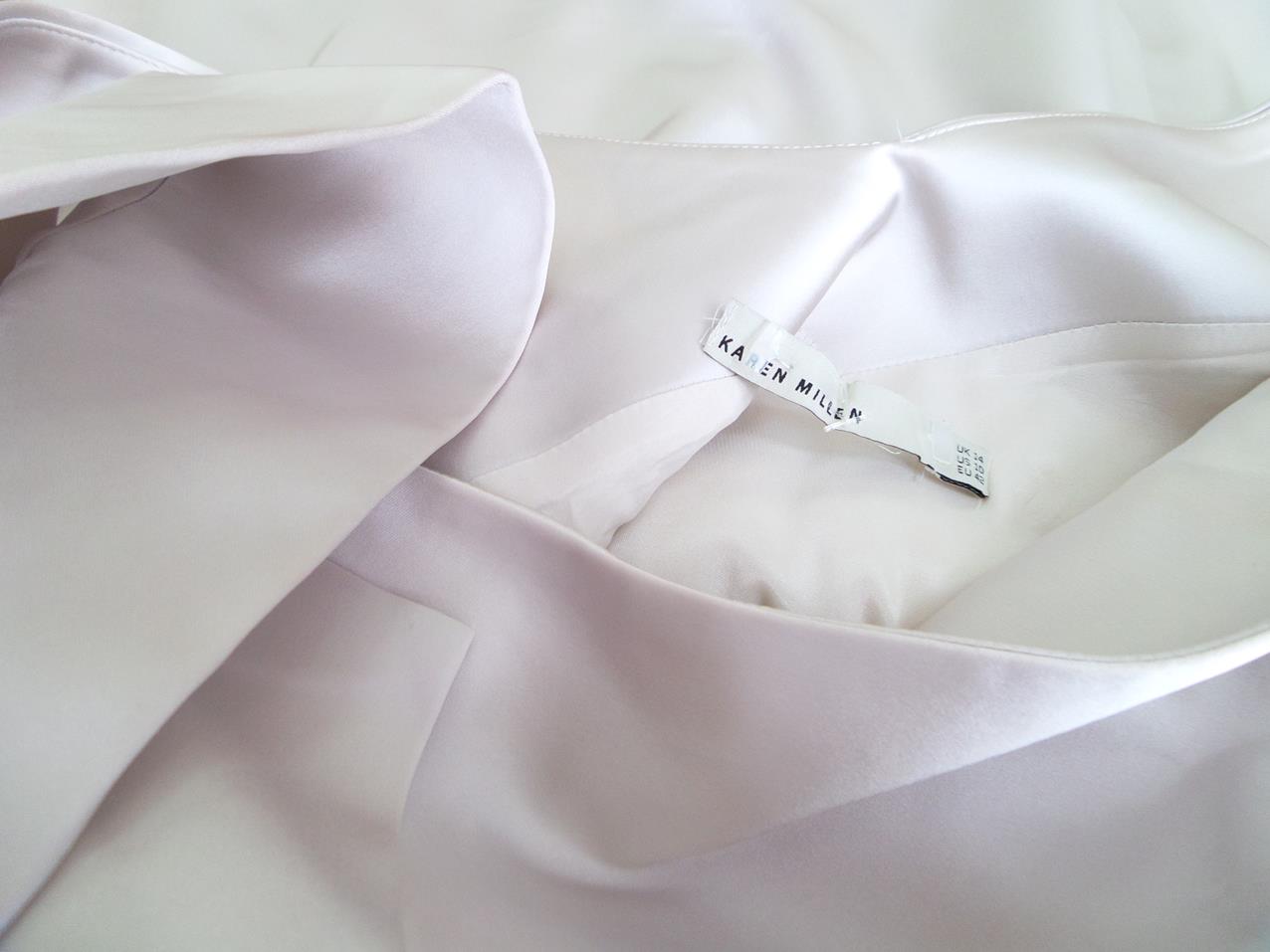 Karen MILLEN Rozmiar 42 Kolor Perłowy Okrągły dekolt Suknia Balowa Sukienka Wieczorowa Bezrękawnik Do Kolan Karen MILLEN Rozmiar 42 Kolor Perłowy Okrągły dekolt Suknia Balowa Sukienka Wieczorowa Bezrękawnik Do Kolan