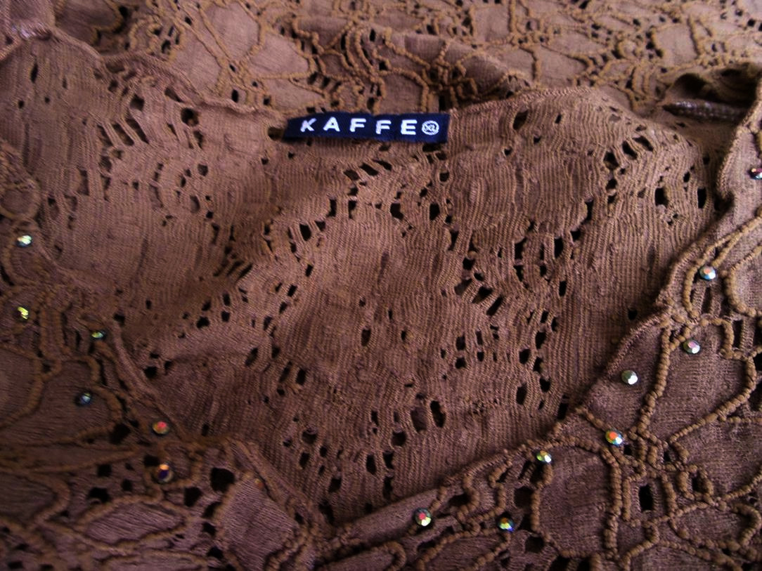 20180212_100902.jpg Kaffe Rozmiar XL Kolor Brązowy W serek Bluzka Bezrękawnik Materiał Bawełna
