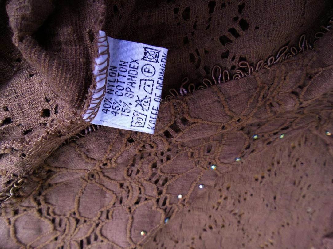 20180212_100913.jpg Kaffe Rozmiar XL Kolor Brązowy W serek Bluzka Bezrękawnik Materiał Bawełna