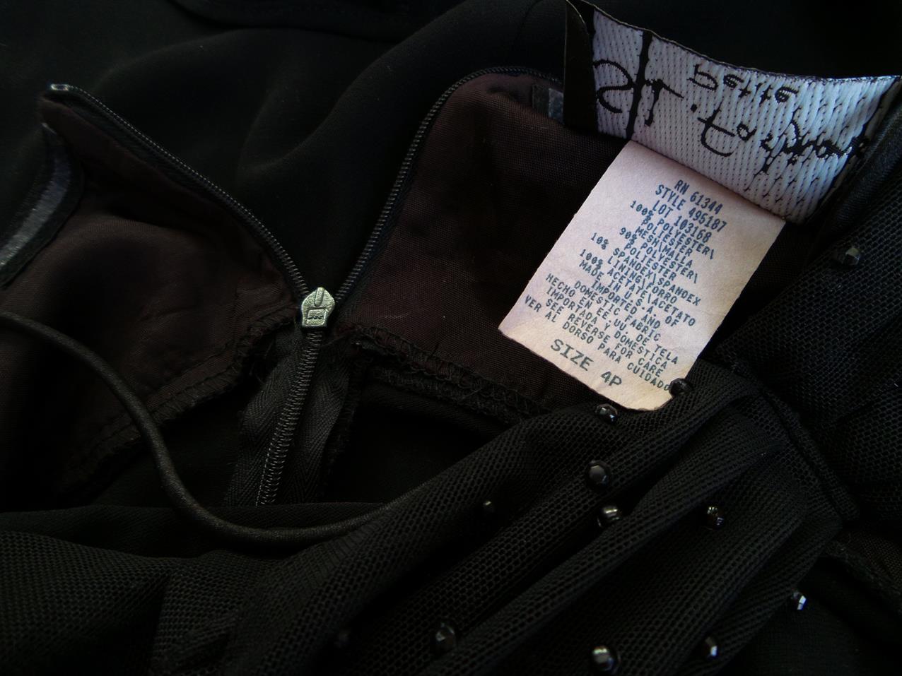 S.L.Fashions Petite Rozmiar 4 Kolor Czarny Halter Suknia Balowa Sukienka Wieczorowa Bezrękawnik Do Kolan