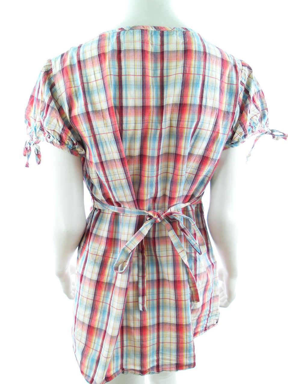 Dorothy perkins Rozmiar 44 Kolor Czerwony Krata W serek Tunika Bluzka Krótki rękaw Materiał Bawełna 100% Dorothy perkins Rozmiar 44 Kolor Czerwony Krata W serek Tunika Bluzka Krótki rękaw Materiał Bawełna 100%