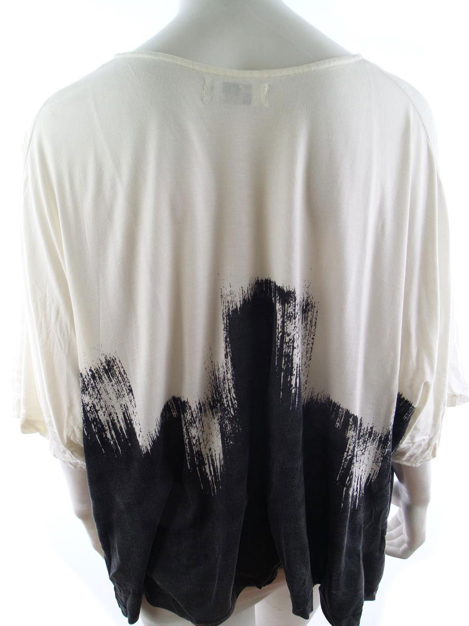 Monrow Rozmiar S Kolor Biały Crew Neck Tunika Bluzka Krótki rękaw