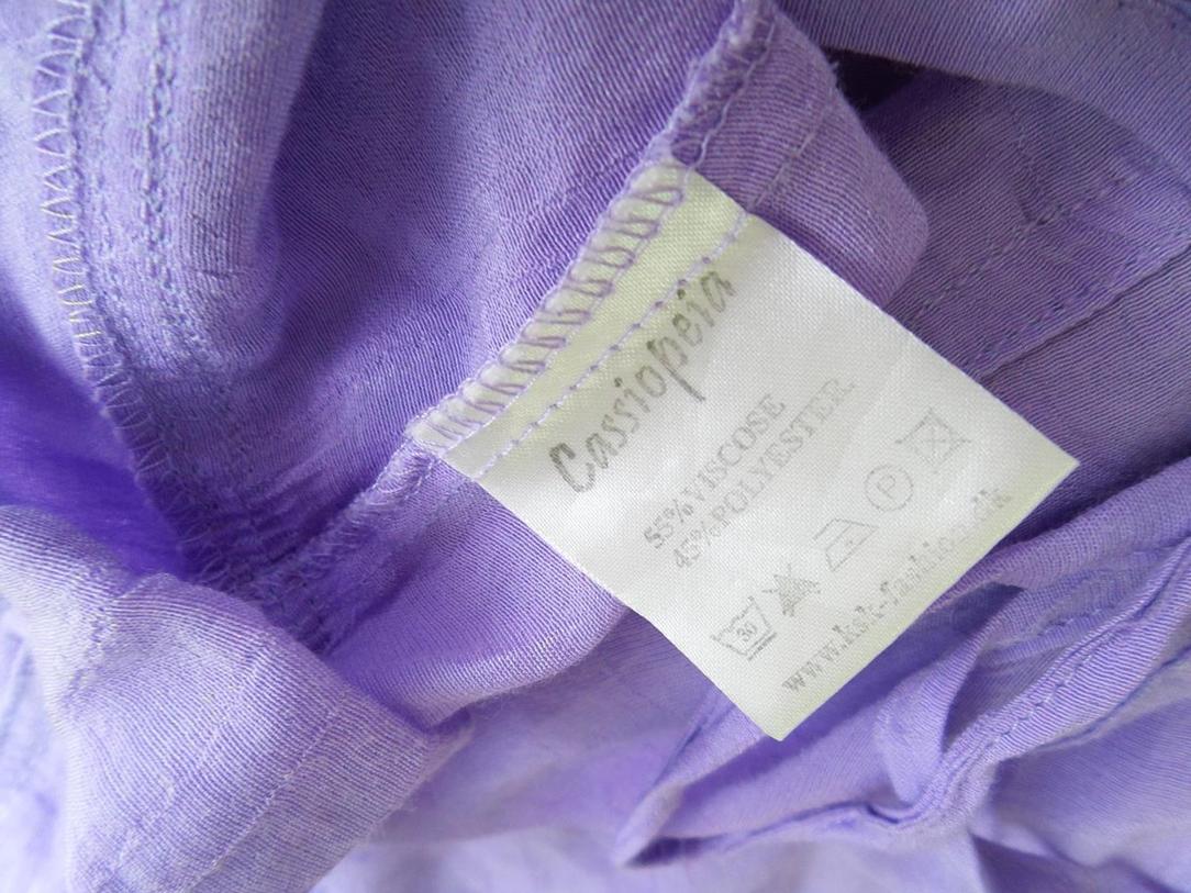 CASSIOPEIA Rozmiar XXL Kolor Lawendowy W serek Tunika Bluzka Rękaw 3/4 Materiał Wiskoza CASSIOPEIA Rozmiar XXL Kolor Lawendowy W serek Tunika Bluzka Rękaw 3/4 Materiał Wiskoza