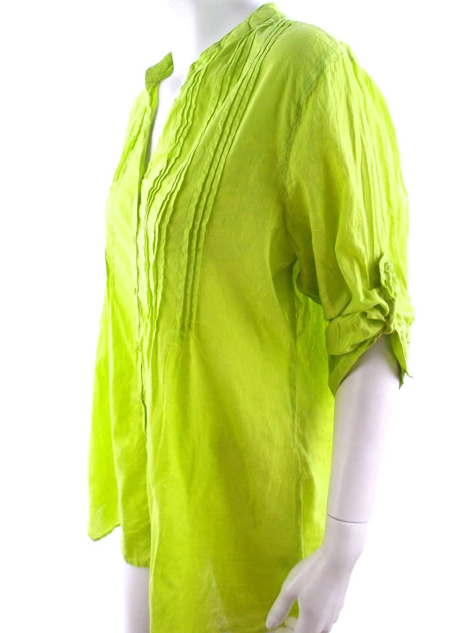 Z by z Rozmiar S Kolor Limonkowa Zieleń Split Crew Neck Sukienka Koszulowa Rękaw 3/4 Krótka Materiał Bawełna 100% Z by z Rozmiar S Kolor Limonkowa Zieleń Split Crew Neck Sukienka Koszulowa Rękaw 3/4 Krótka Materiał Bawełna 100%