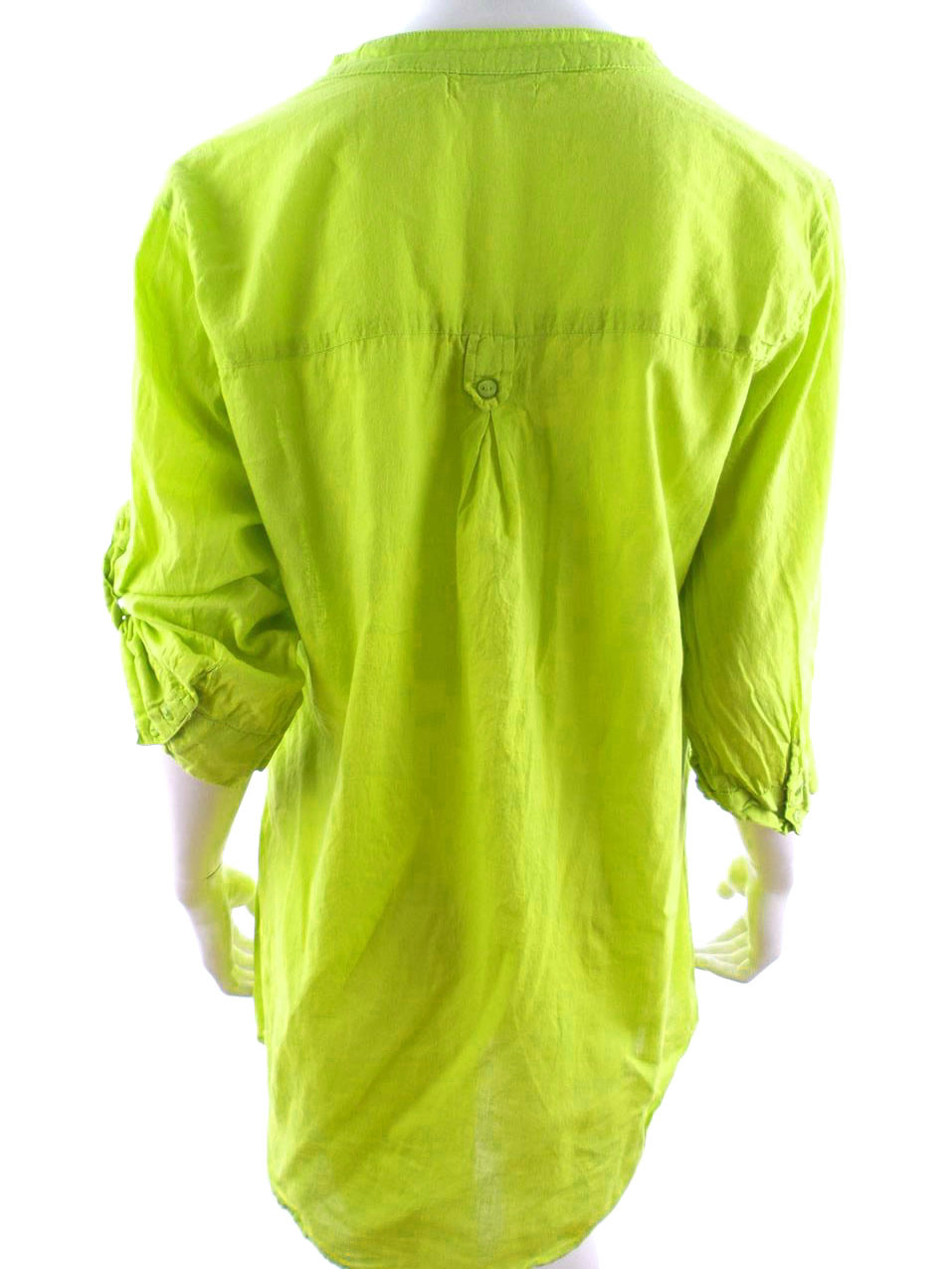 Z by z Rozmiar S Kolor Limonkowa Zieleń Split Crew Neck Sukienka Koszulowa Rękaw 3/4 Krótka Materiał Bawełna 100% Z by z Rozmiar S Kolor Limonkowa Zieleń Split Crew Neck Sukienka Koszulowa Rękaw 3/4 Krótka Materiał Bawełna 100%
