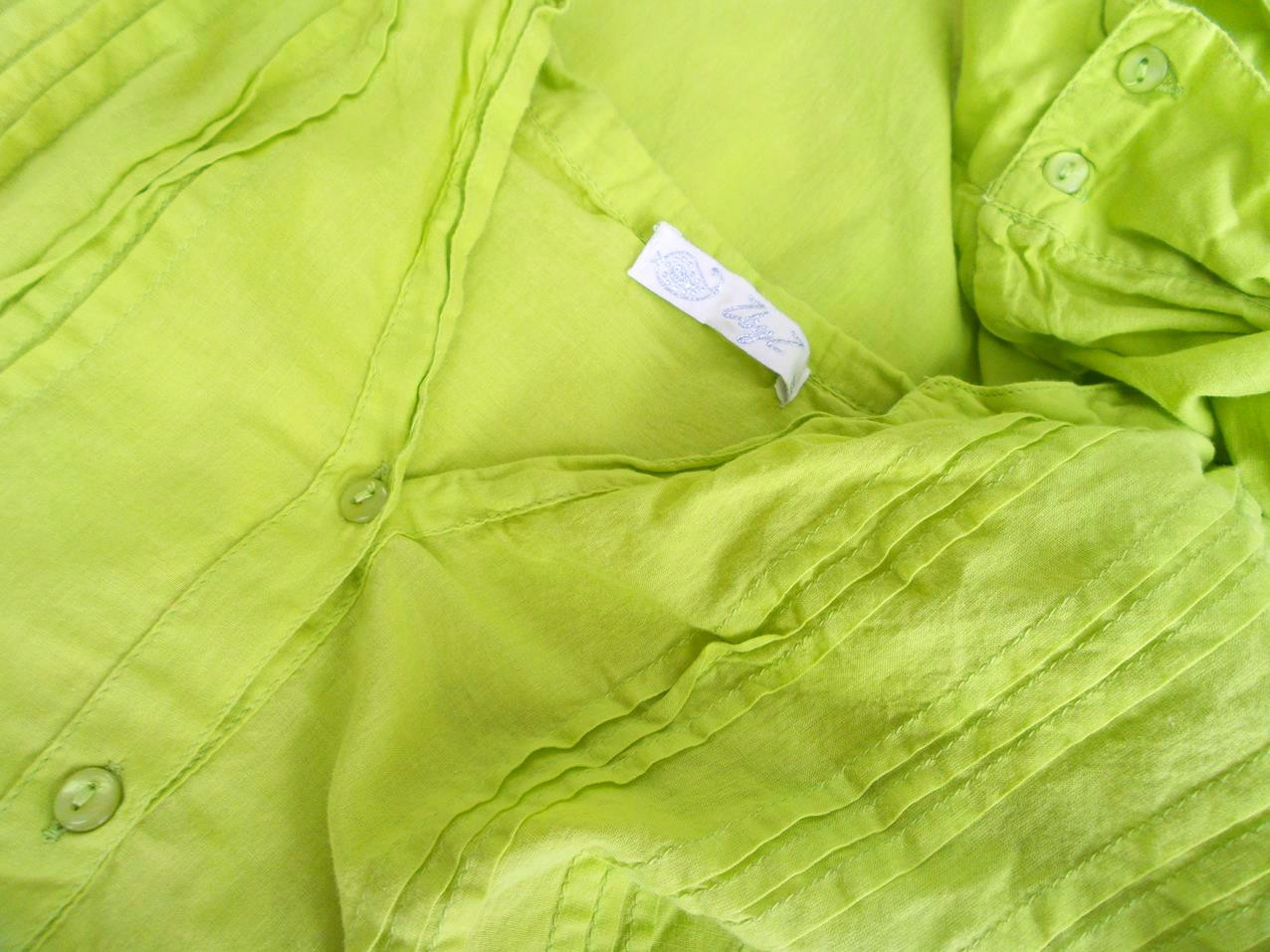 Z by z Rozmiar S Kolor Limonkowa Zieleń Split Crew Neck Sukienka Koszulowa Rękaw 3/4 Krótka Materiał Bawełna 100% Z by z Rozmiar S Kolor Limonkowa Zieleń Split Crew Neck Sukienka Koszulowa Rękaw 3/4 Krótka Materiał Bawełna 100%