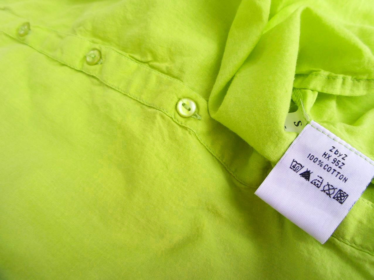Z by z Rozmiar S Kolor Limonkowa Zieleń Split Crew Neck Sukienka Koszulowa Rękaw 3/4 Krótka Materiał Bawełna 100% Z by z Rozmiar S Kolor Limonkowa Zieleń Split Crew Neck Sukienka Koszulowa Rękaw 3/4 Krótka Materiał Bawełna 100%