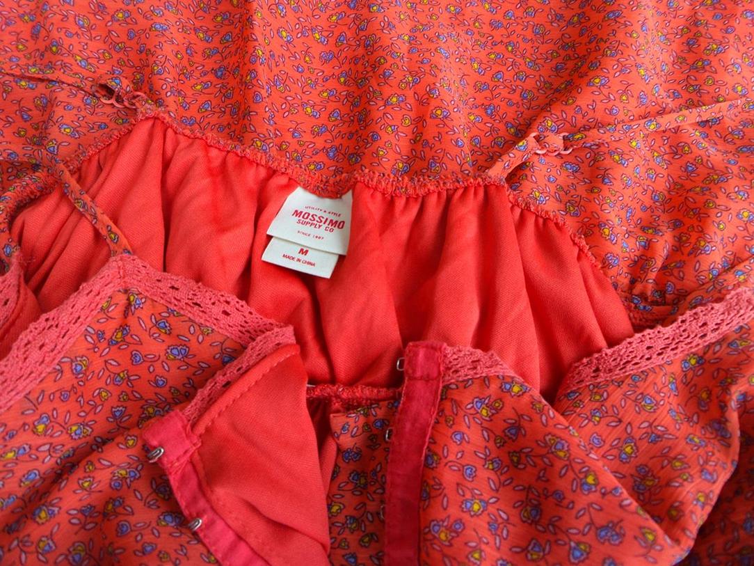 Mossimo Supply CO Rozmiar M Kolor Pomarańczowy Odkryte Ramiona Sukienka Letnia Bezrękawnik Do Kolan
