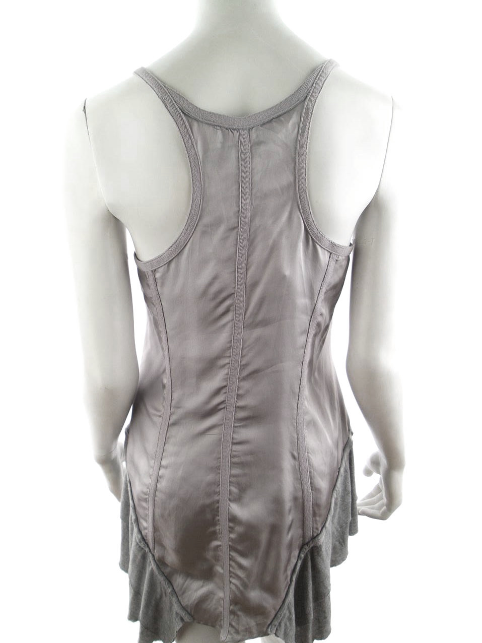 River island Rozmiar 32 Kolor Szary Dekolt Serce Tunika Bluzka Bezrękawnik Materiał Wiskoza 100% River island Rozmiar 32 Kolor Szary Dekolt Serce Tunika Bluzka Bezrękawnik Materiał Wiskoza 100%