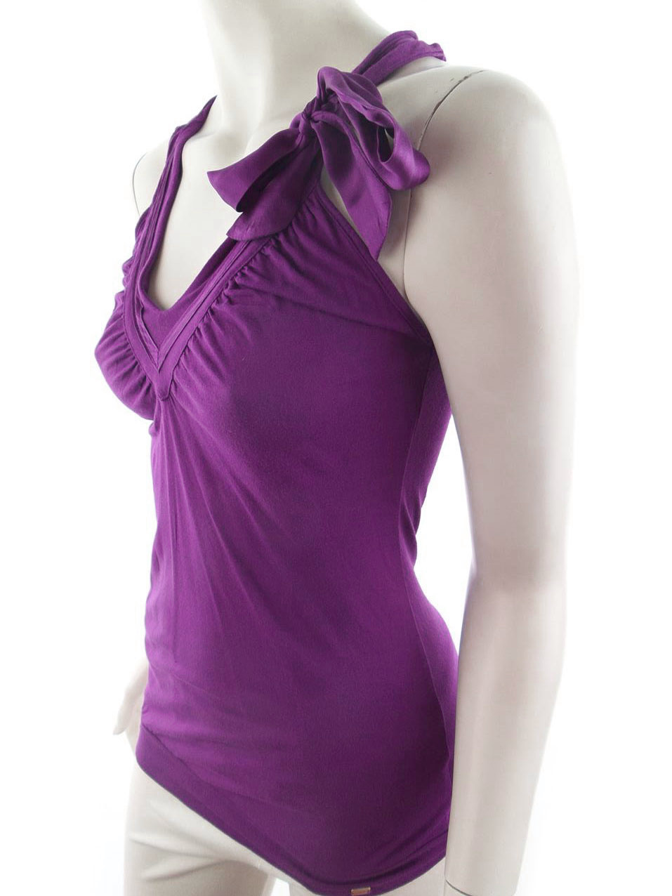 Ted Baker London Rozmiar 1 Kolor Purpurowy W serek Tunika Bluzka Bezrękawnik Materiał Bambus 100% Ted Baker London Rozmiar 1 Kolor Purpurowy W serek Tunika Bluzka Bezrękawnik Materiał Bambus 100%