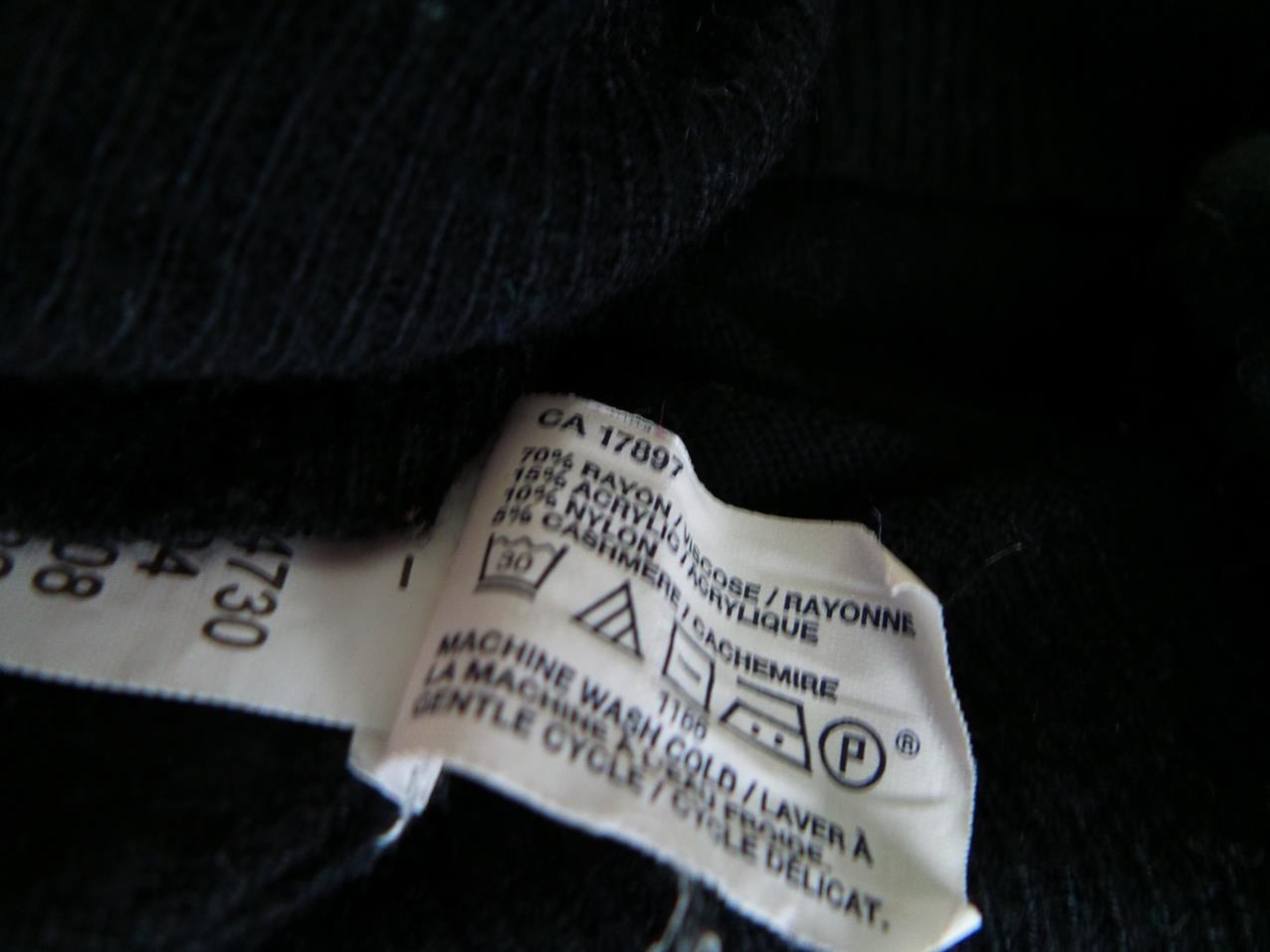 Gap Rozmiar M Kolor Czarny W serek Tunika Bluzka Dzianina Długi rękaw Materiał Rayon