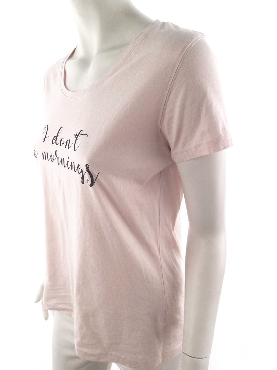 Avenue Essentials Rozmiar 10-12 (38-40) Kolor Pudrowy Róż Okrągły dekolt T-Shirt Krótki rękaw Materiał Bawełna 100%