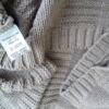 Warehouse Rozmiar 38 Kolor Beżowy W łódkę Sweter Krótki rękaw Materiał Bawełna Gruba dzianina