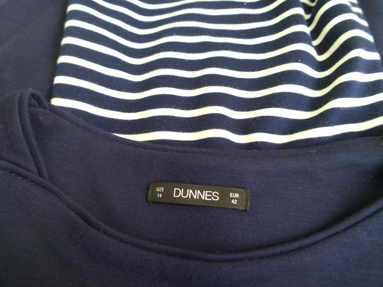 Dunnes stores Rozmiar 42 Kolor Granatowy Okrągły dekolt Sukienka Sheath Bezrękawnik Do Kolan