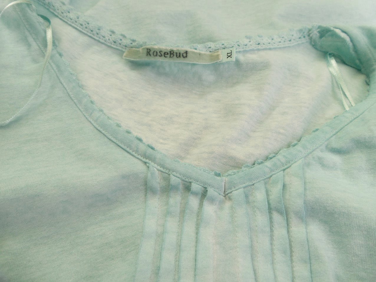 Rosebud Rozmiar XL Kolor Niebieski W serek Tunika Bluzka Krótki rękaw Materiał Bawełna 100% Rosebud Rozmiar XL Kolor Niebieski W serek Tunika Bluzka Krótki rękaw Materiał Bawełna 100%