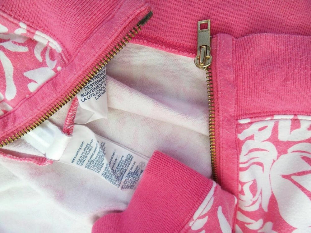 Tommy hilfiger Rozmiar S Kolor Różowy Bluza na suwak Rękaw 3/4 Materiał Bawełna Tommy hilfiger Rozmiar S Kolor Różowy Bluza na suwak Rękaw 3/4 Materiał Bawełna