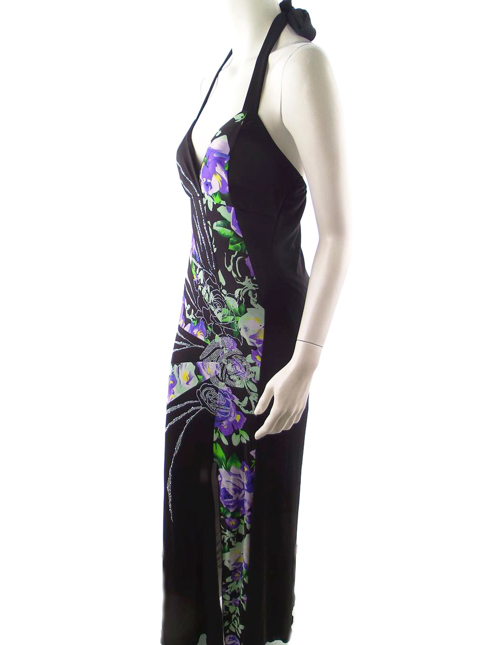 Angel-fashions Rozmiar S Kolor Czarny Halter Sukienka Maxi Bezrękawnik Długa Angel-fashions Rozmiar S Kolor Czarny Halter Sukienka Maxi Bezrękawnik Długa