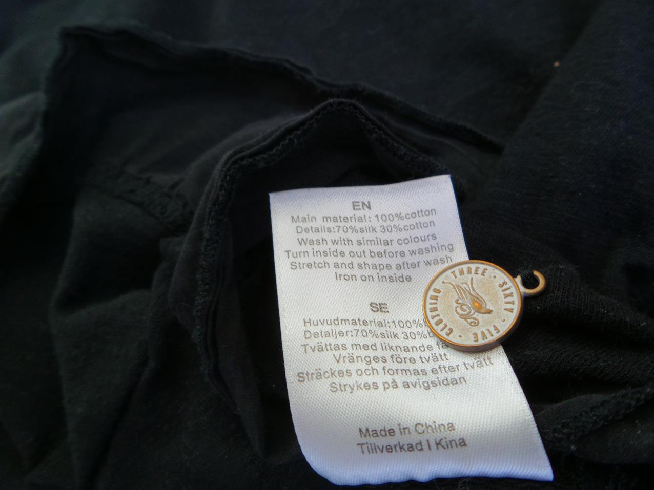 365 Rozmiar S Kolor Czarny W serek Tunika Bluzka Długi rękaw Materiał Bawełna 100% 365 Rozmiar S Kolor Czarny W serek Tunika Bluzka Długi rękaw Materiał Bawełna 100%