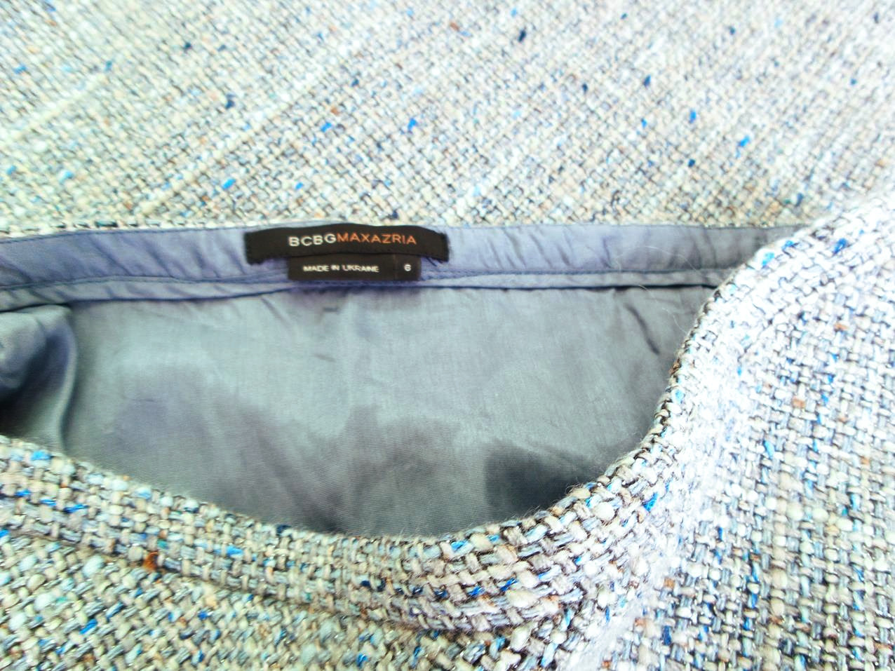 20180223_115123.jpg BCBG MAXAZRIA Rozmiar 6 (34) A-Line Spódnica Midi Materiał Wełna