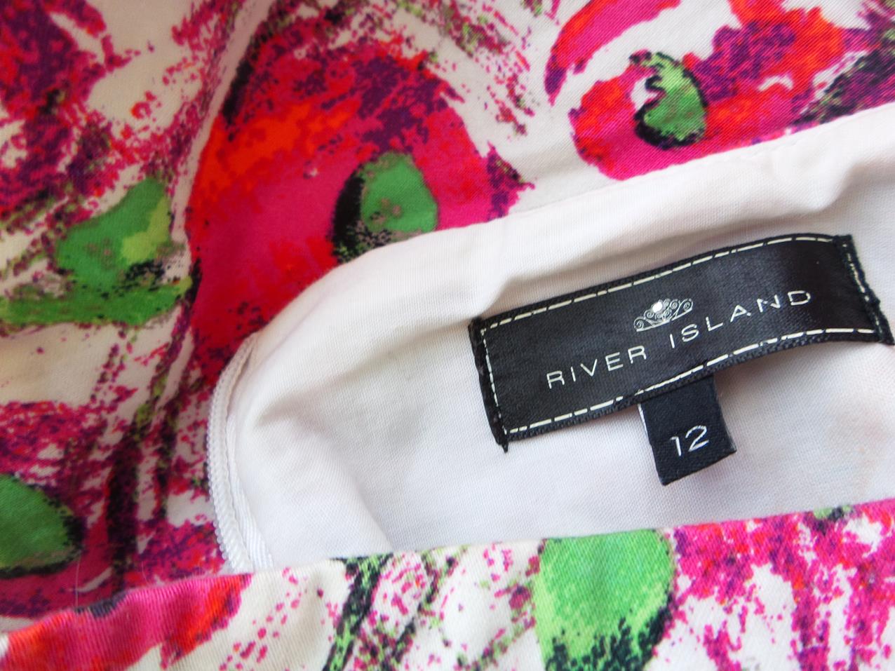 River island Rozmiar 12 (40) Kolor Różowy Spódnica Mini Krótka Materiał Bawełna