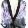 River island Rozmiar 14 (42) Kolor Szary W serek Długi Otwarty Kardigan Rękaw 3/4 Cienka dzianina