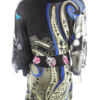 DESIGUAL Rozmiar XS Kolor Czarny Paisley W serek Sukienka Mini Rękaw 3/4 Krótka