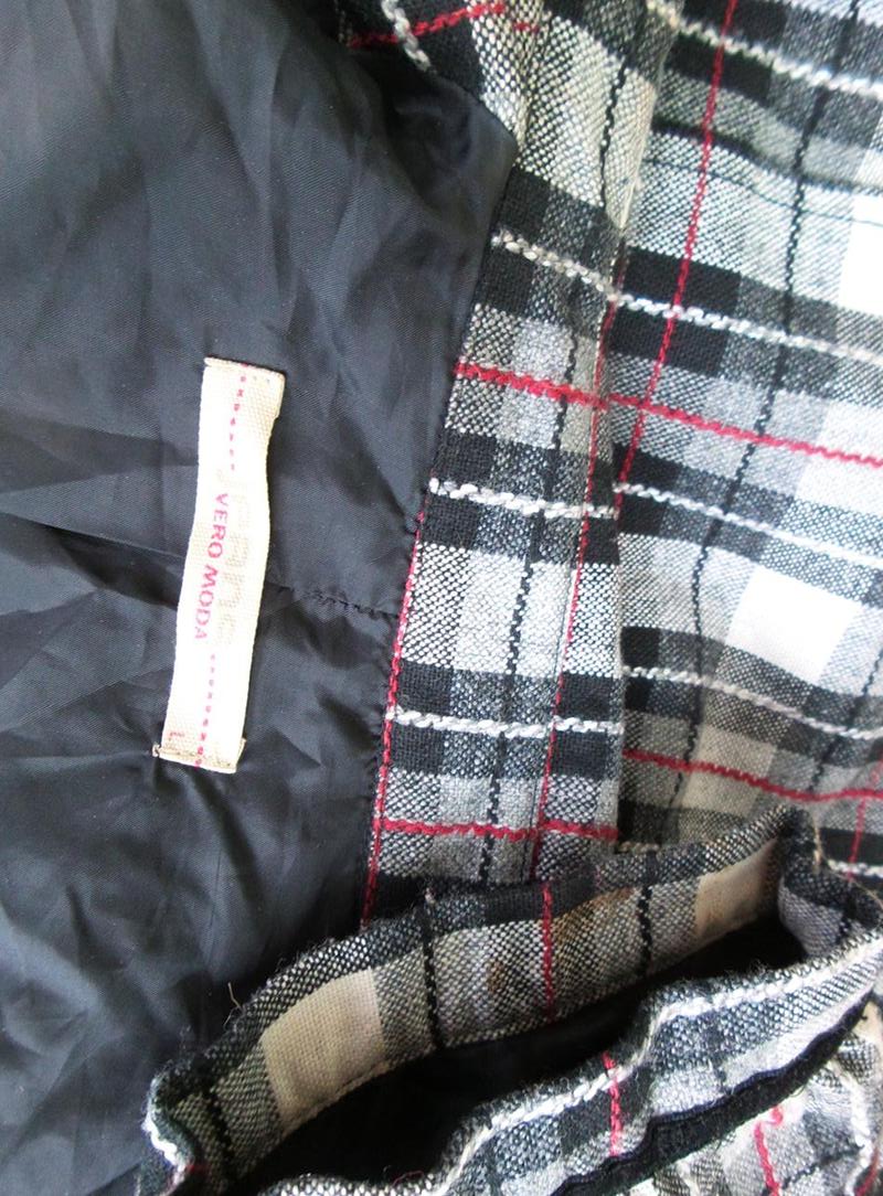 Vero moda Rozmiar L Kolor Czarny Kołnierz Żakiet z zapięciem Rękaw 3/4