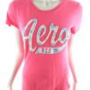 Aeropostale Rozmiar M Kolor Różowy Okrągły dekolt T-Shirt Krótki rękaw Materiał Bawełna 100%