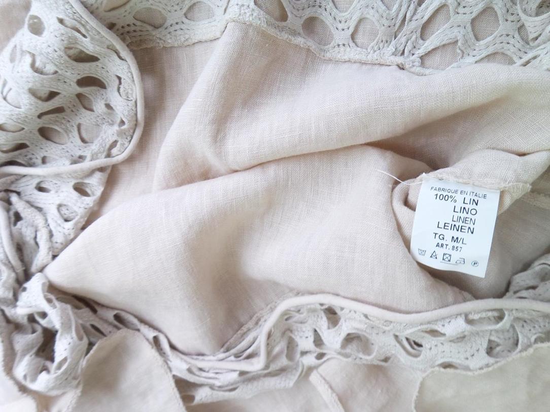 Amaya Rozmiar M/L Kolor Beżowy Okrągły dekolt Tunika Bluzka Bezrękawnik Materiał Len 100% Amaya Rozmiar M/L Kolor Beżowy Okrągły dekolt Tunika Bluzka Bezrękawnik Materiał Len 100%