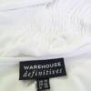 Warehouse Rozmiar 40 Kolor Biały Głęboki Serek Tunika Bluzka Krótki rękaw Materiał Wiskoza 100%