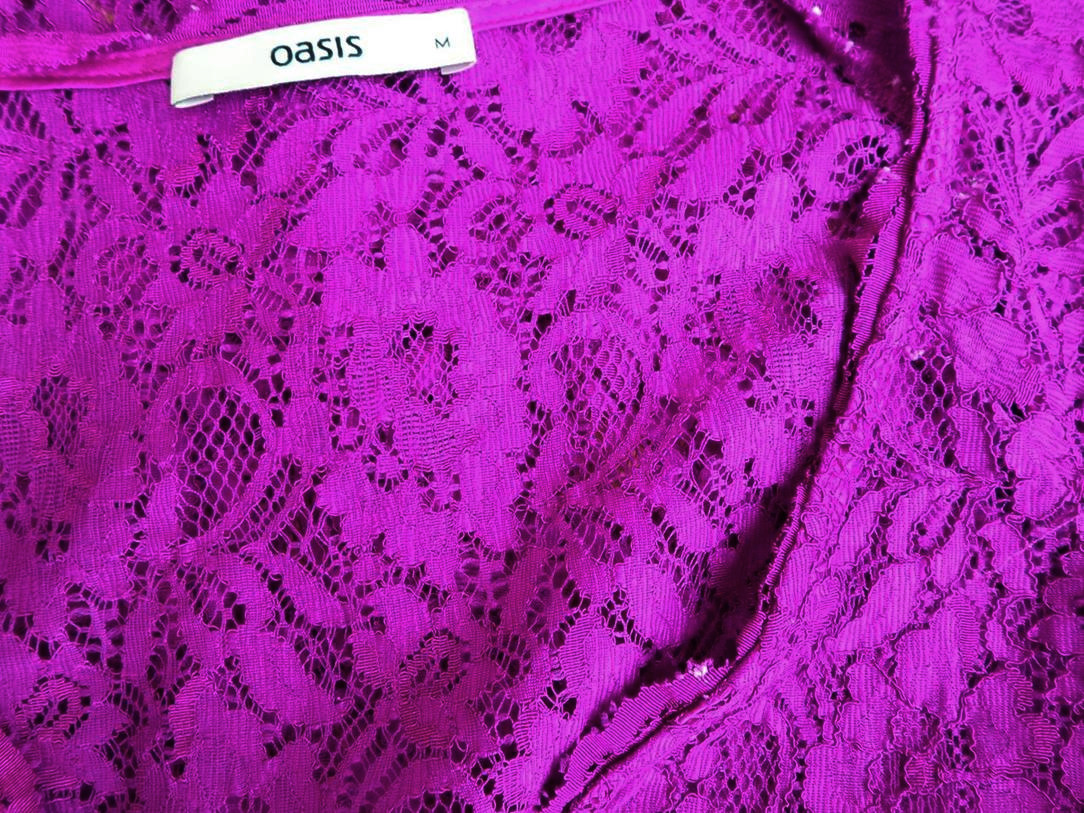 Oasis Rozmiar M Kolor Fuksja W serek Tunika Bluzka Bezrękawnik Oasis Rozmiar M Kolor Fuksja W serek Tunika Bluzka Bezrękawnik