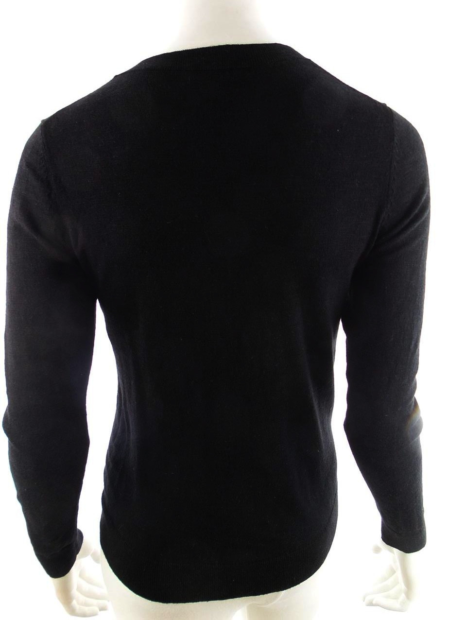 Gap Rozmiar M Kolor Czarny Crew Neck Sweter Długi rękaw Materiał Bawełna Cienka dzianina