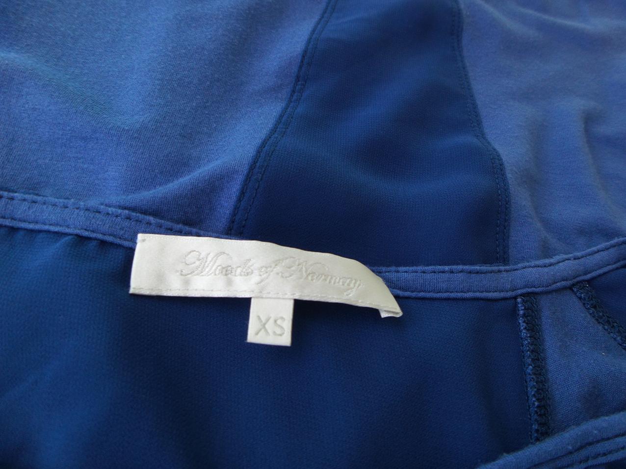 20180406_161331.jpg Moods of Norway Rozmiar XS Kolor Granatowy Okrągły dekolt T-Shirt Krótki rękaw Materiał Modal