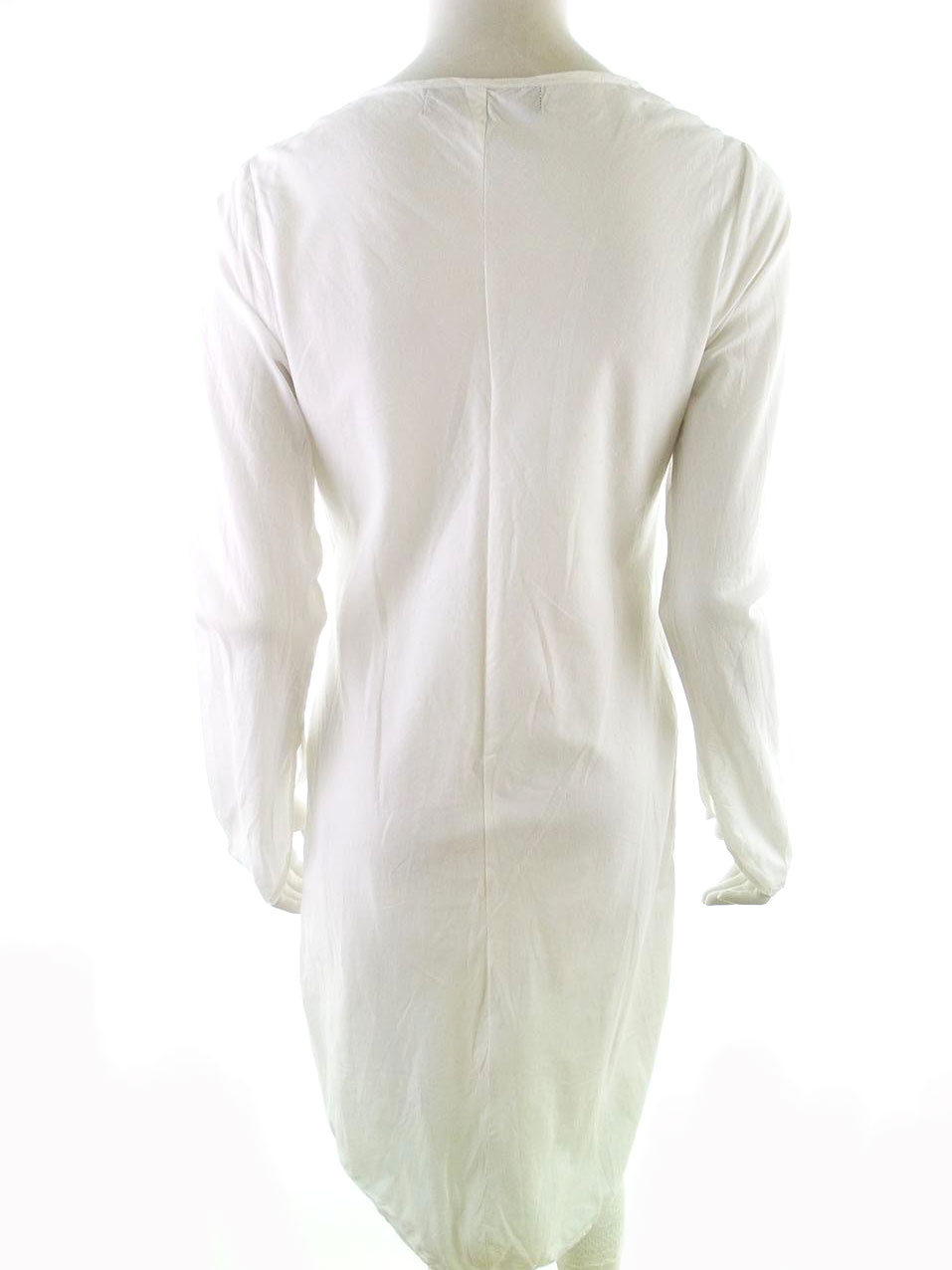 Ilse jacobsen hornbaek Rozmiar S Kolor Biały Keyhole Crew Neck Sukienka A-Line Długi rękaw Midi Ilse jacobsen hornbaek Rozmiar S Kolor Biały Keyhole Crew Neck Sukienka A-Line Długi rękaw Midi