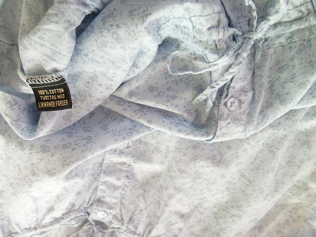 Soda Rozmiar S Kolor Niebieski Okrągły dekolt Tunika Popover Bluzka Krótki rękaw Materiał Bawełna 100%