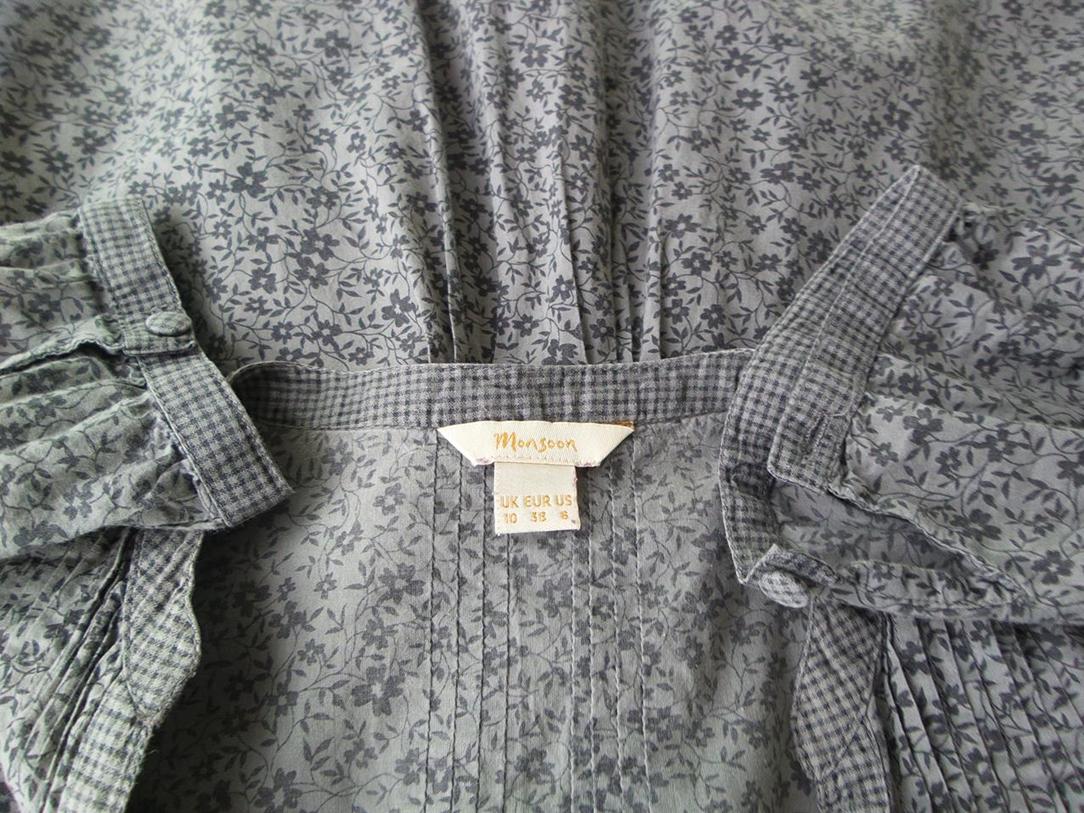 Monsoon Rozmiar 38 Kolor Szary W serek Tunika Bluzka Rękaw 3/4 Materiał Bawełna 100% Monsoon Rozmiar 38 Kolor Szary W serek Tunika Bluzka Rękaw 3/4 Materiał Bawełna 100%