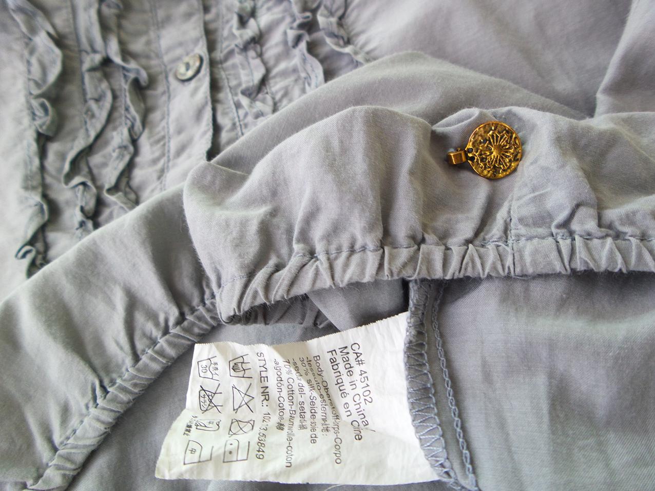 Maison scotch Rozmiar 3 Kolor Szary Crew Neck Tunika Popover Bluzka Długi rękaw Materiał Bawełna Maison scotch Rozmiar 3 Kolor Szary Crew Neck Tunika Popover Bluzka Długi rękaw Materiał Bawełna