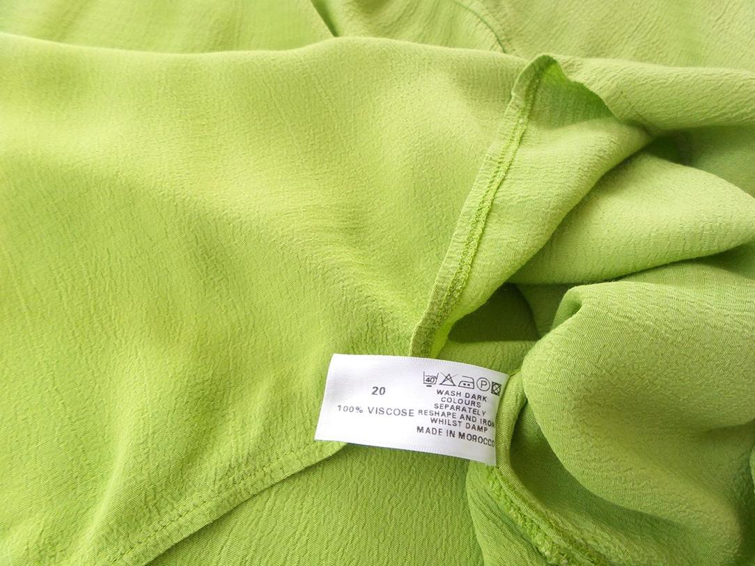 Vintage Rozmiar 20 (48) Kolor Zielony W serek Tunika Bluzka Krótki rękaw Materiał Wiskoza 100% Vintage Rozmiar 20 (48) Kolor Zielony W serek Tunika Bluzka Krótki rękaw Materiał Wiskoza 100%