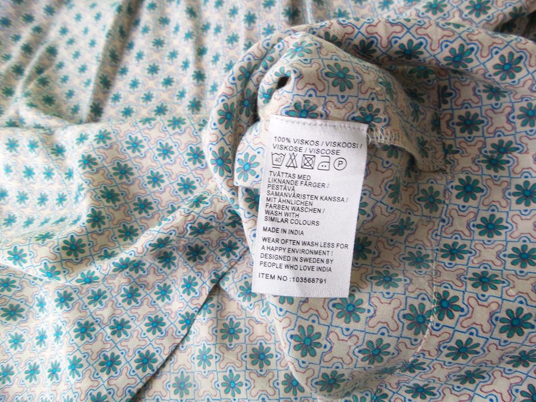 Vintage Rozmiar XXL Kolor Turkusowy Paisley Okrągły dekolt Tunika Bluzka Krótki rękaw Materiał Wiskoza 100% Vintage Rozmiar XXL Kolor Turkusowy Paisley Okrągły dekolt Tunika Bluzka Krótki rękaw Materiał Wiskoza 100%