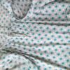 Vintage Rozmiar XXL Kolor Turkusowy Paisley Okrągły dekolt Tunika Bluzka Krótki rękaw Materiał Wiskoza 100%