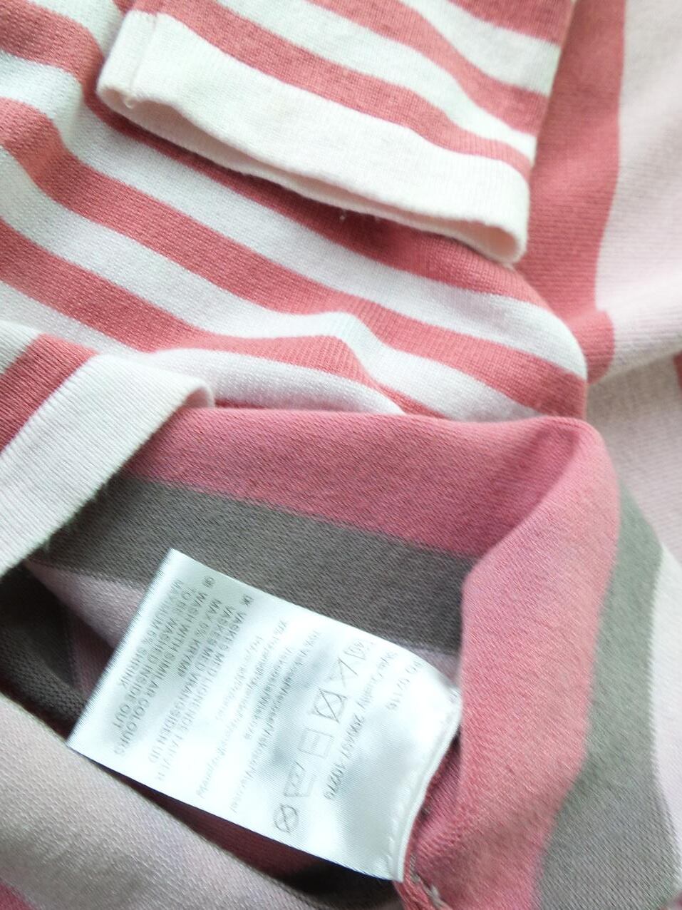 Jensen Rozmiar XL Kolor Różowy Pasy Okrągły dekolt Tunika Bluzka Dzianina Długi rękaw Materiał Wiskoza