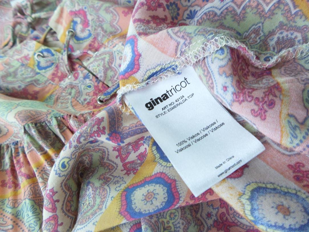 Gina Tricot Rozmiar 36 Kolor Beżowy Paisley Dekolt U Tunika Bluzka Rękaw 3/4 Materiał Wiskoza 100% Gina Tricot Rozmiar 36 Kolor Beżowy Paisley Dekolt U Tunika Bluzka Rękaw 3/4 Materiał Wiskoza 100%