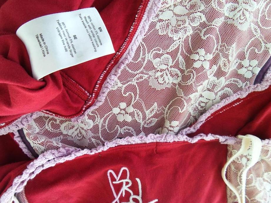 20180419_113008.jpg BONDELID Rozmiar L Kolor Bordowy Dekolt Serce Bluzka Bezrękawnik Materiał Bawełna