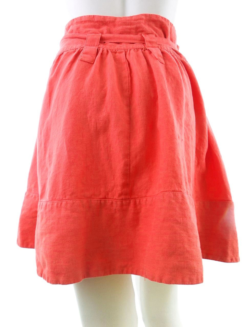 20180420_090122.jpg River island Rozmiar 36 Kolor Pomarańczowy A-Line Spódnica Do Kolan Materiał Len 100%
