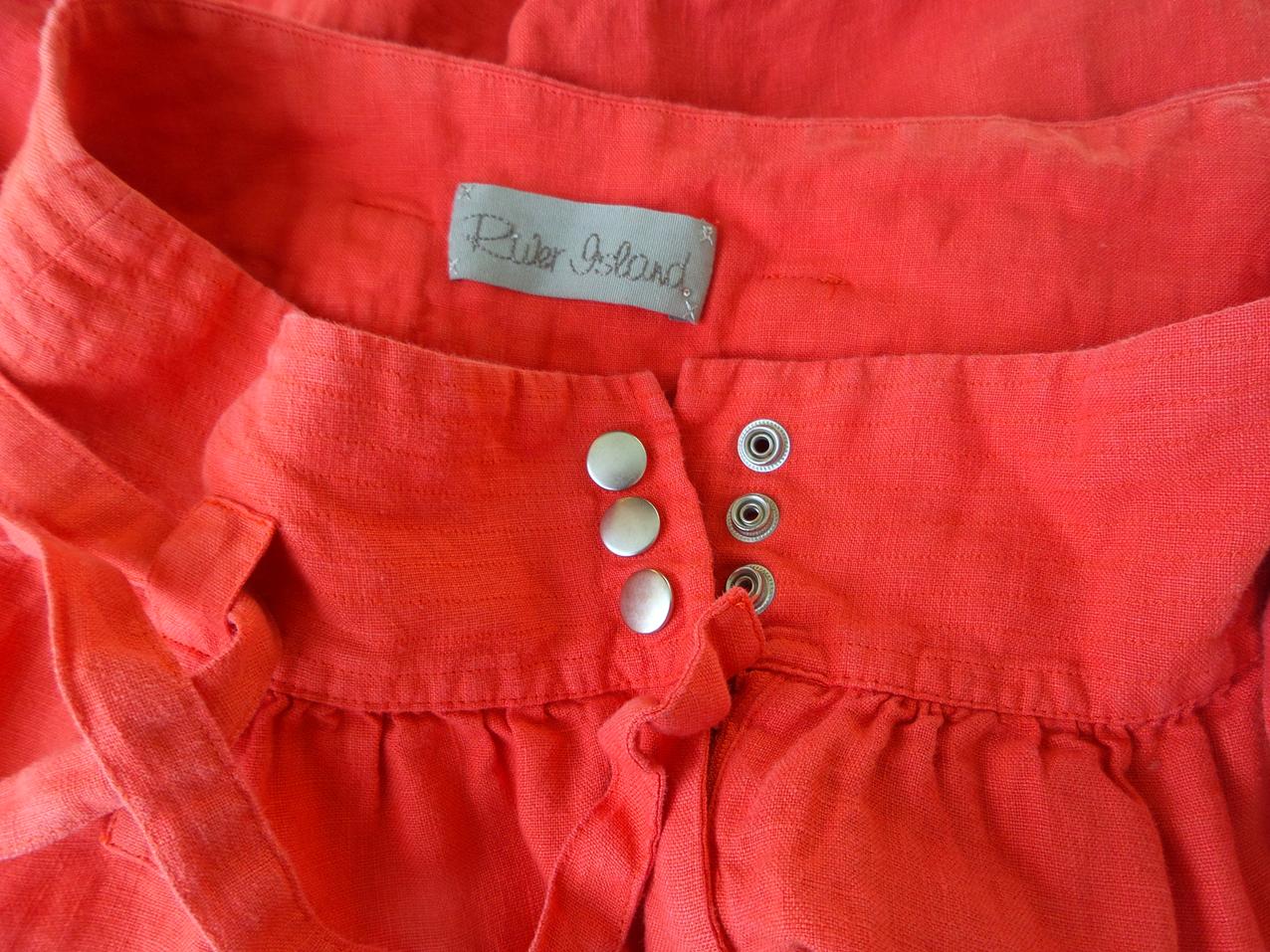 20180420_090146.jpg River island Rozmiar 36 Kolor Pomarańczowy A-Line Spódnica Do Kolan Materiał Len 100%