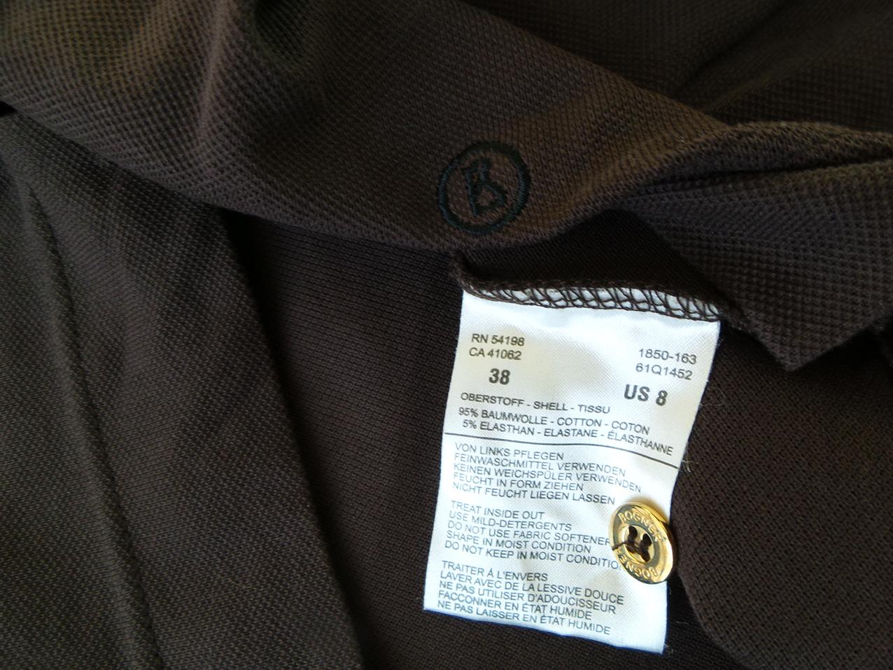 20180420_103806.jpg Bogner Rozmiar 38 Kolor Brązowy Kołnierz Koszulka Polo Długi rękaw Materiał Bawełna