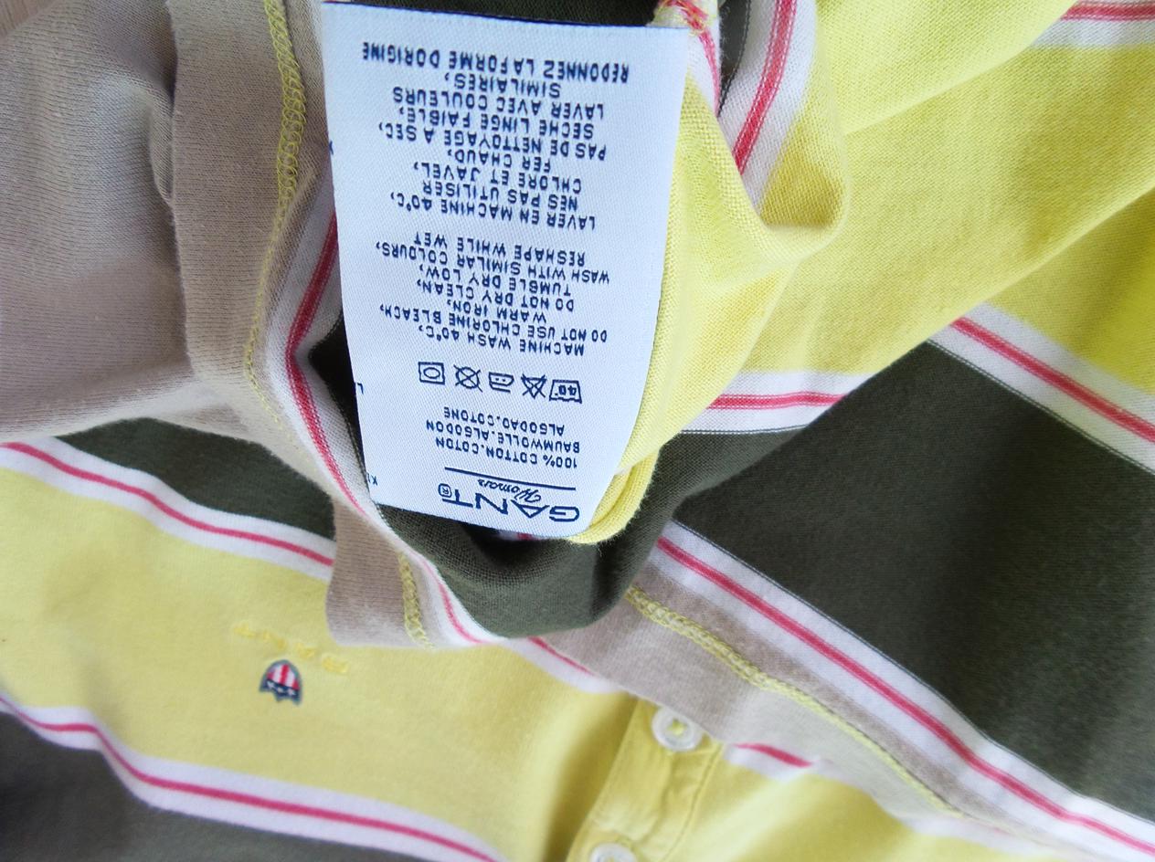 20180426_093748.jpg Gant Rozmiar L Kolor Żółty Kołnierz Koszulka Polo Długi rękaw Materiał Bawełna 100%