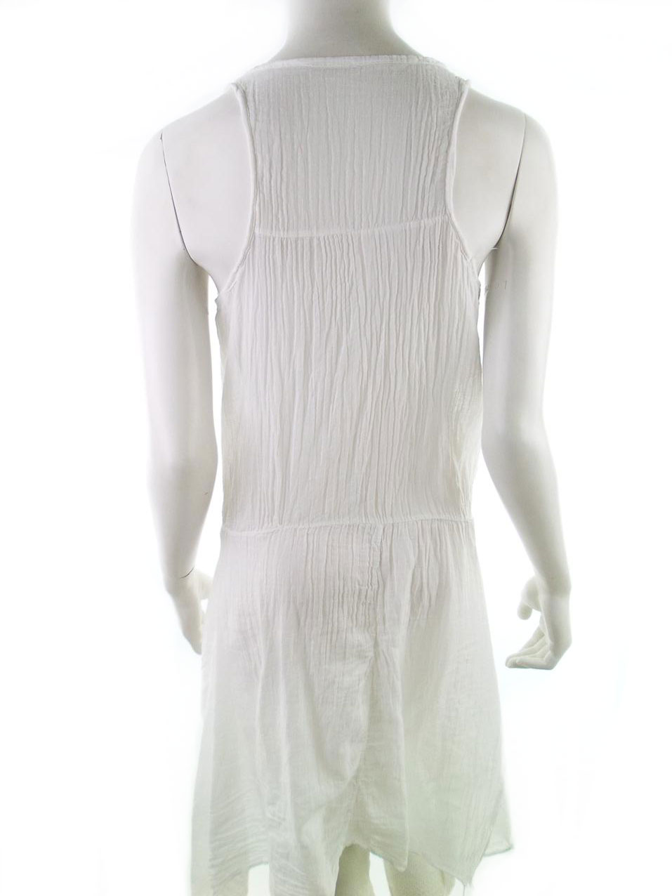 Made in Italy Rozmiar M Kolor Biały Okrągły dekolt Sukienka Maxi Bezrękawnik Długa Materiał Bawełna Made in Italy Rozmiar M Kolor Biały Okrągły dekolt Sukienka Maxi Bezrękawnik Długa Materiał Bawełna