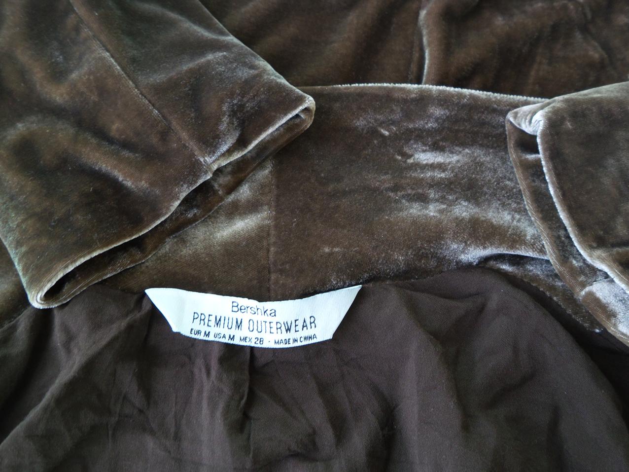20180430_091910.jpg Bershka Rozmiar M Kolor Brązowy W serek Żakiet Otwarty Długi rękaw